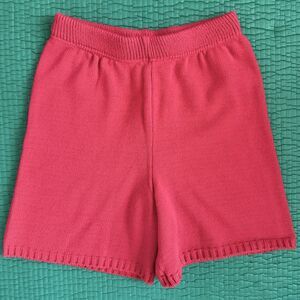 Boo Hoo Mom Shorts Womens M Red High Rise Casual Pull On Stretch Waist 90s 80s